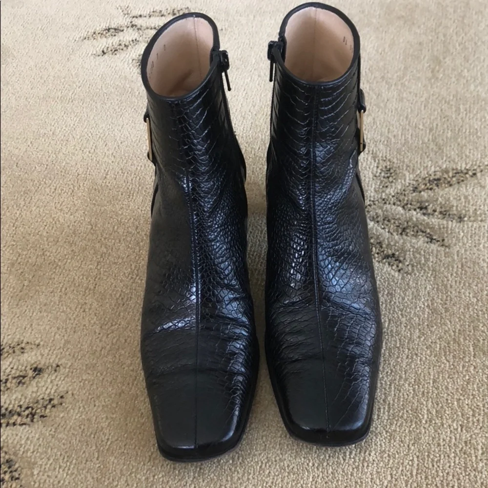 Salvatore Ferragamo Percy Crocodile Leather Bootie